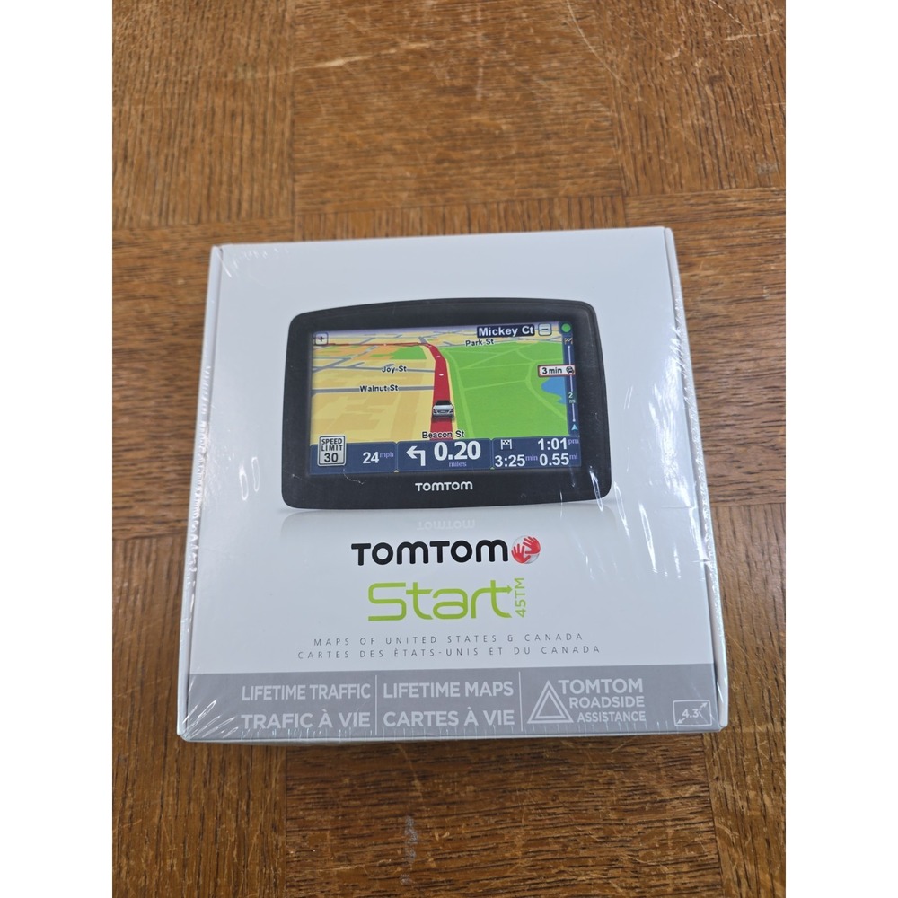 TomTom Start 45TM GPS Device Lifetime Maps US Canada NOS - New & Sealed